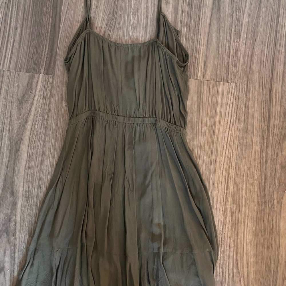 Express Green Ruffled Mini Sundress - Picture 4 of 5